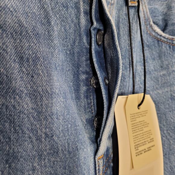 Levi's Premium 501 Original Cropped Women's Jeans Athens Slide Medium Wash Sz 32 - Picture 6 of 9